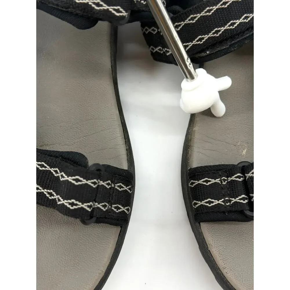 Rugged Outback Sport Sandals Black Hook Loop Comfort Walking Womens Size 7